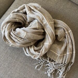 3for15 Beige Linen Scarf